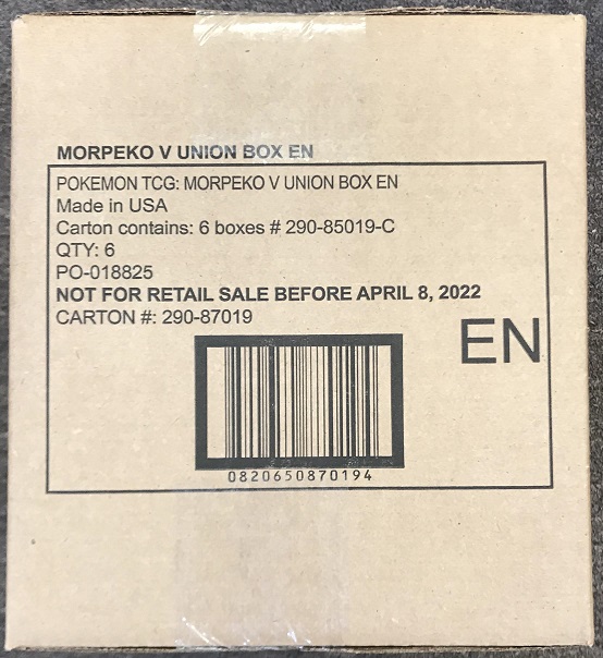 Pokemon Morpeko V-UNION Special Collection Box CASE (6 Boxes)